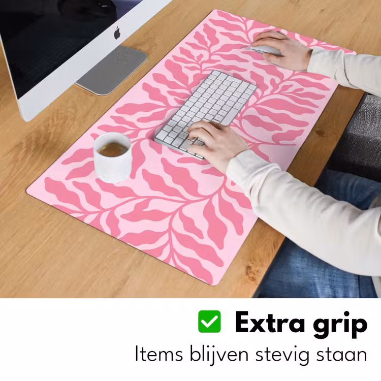 Bureau onderlegger - Planten - Organisch - Abstract - Modern - Roze — 6