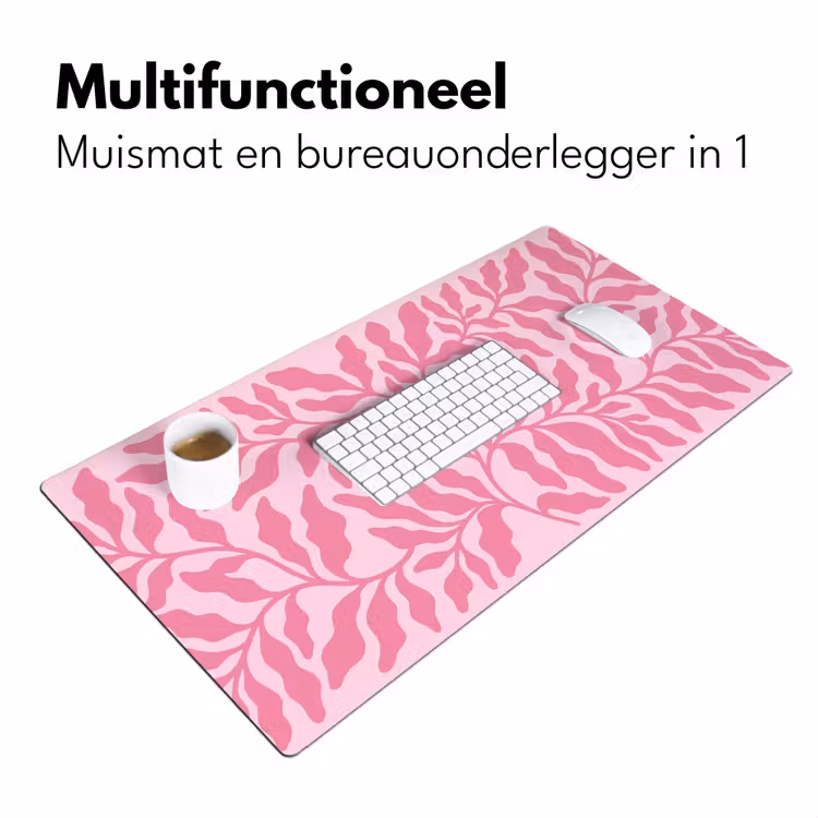 Bureau onderlegger - Planten - Organisch - Abstract - Modern - Roze — 7