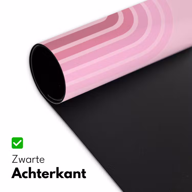 Bureau onderlegger - Regenboog - Roze - Abstract - Modern - Minimalistisch — 5