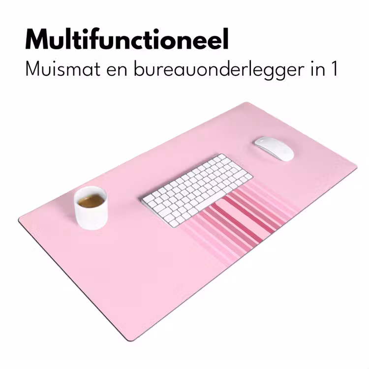 Bureau onderlegger - Regenboog - Roze - Abstract - Modern - Minimalistisch — 7