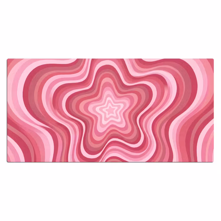 Bureau onderlegger - Ster - Golvend - Abstract - Roze — 2