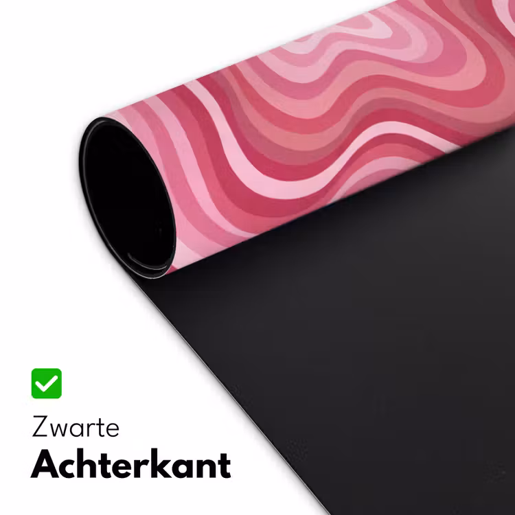 Bureau onderlegger - Ster - Golvend - Abstract - Roze — 5