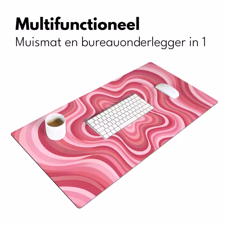 Bureau onderlegger - Ster - Golvend - Abstract - Roze — 7
