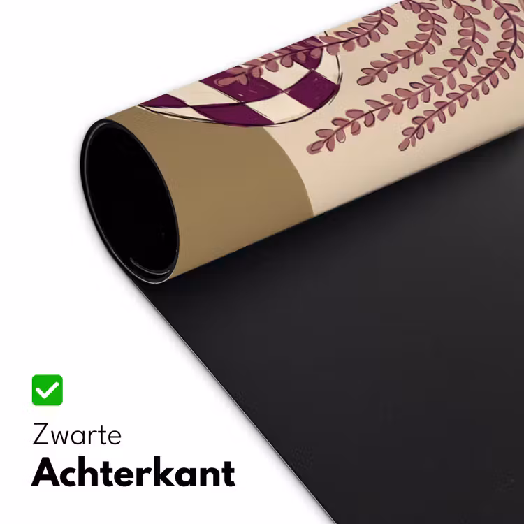 Bureau onderlegger - Vaas - Geruit - Planten - Modern - Paars — 5