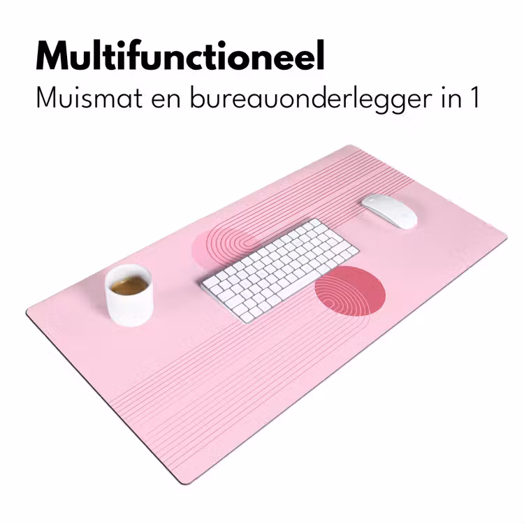 Bureau onderlegger - Vormen - Lijnen - Minimalistisch - Roze — 7