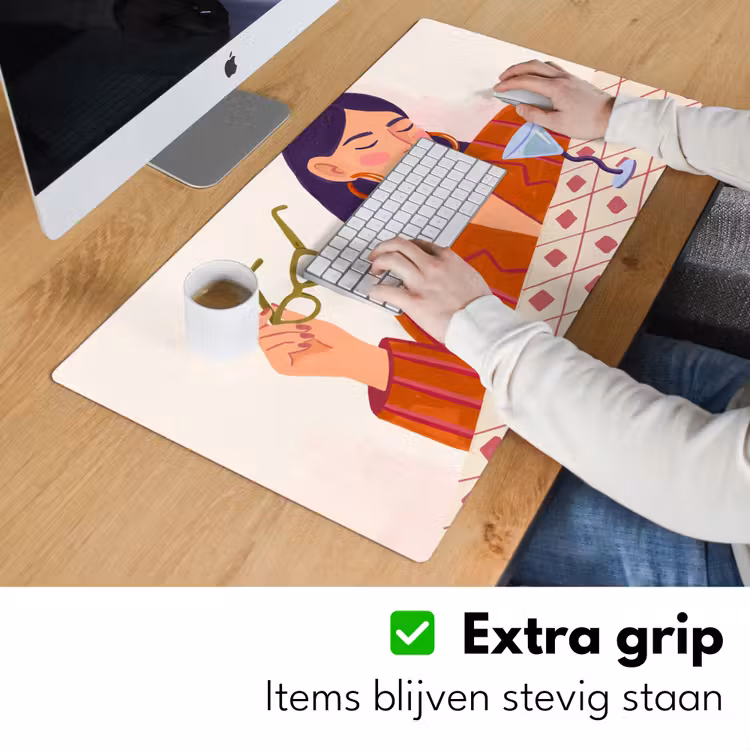 Bureau onderlegger - Vrouw - Bril - Cocktail - Illustratie - Modern — 6