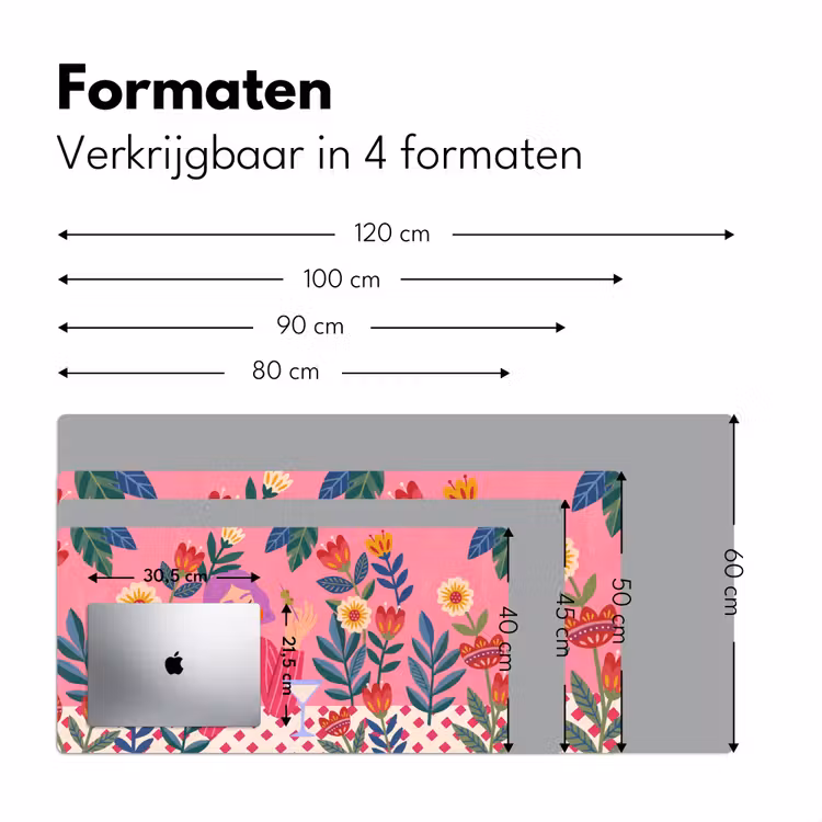 Bureau onderlegger - Vrouw - Cocktail - Bloemen - Modern - Roze — 8