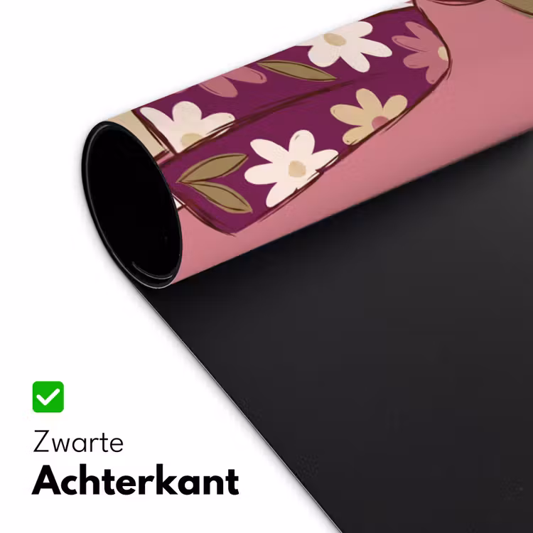 Bureau onderlegger - Vrouw - Hoed - Portret - Illustratie - Roze — 5