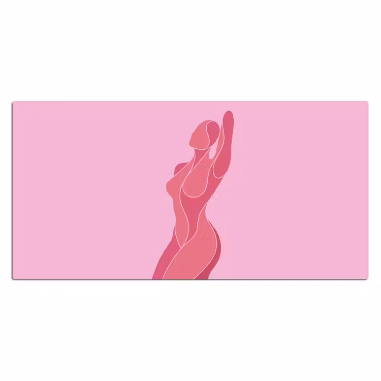Bureau onderlegger - Vrouw - Lichaam - Abstract - Roze — 2