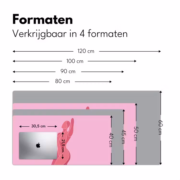 Bureau onderlegger - Vrouw - Lichaam - Abstract - Roze — 8