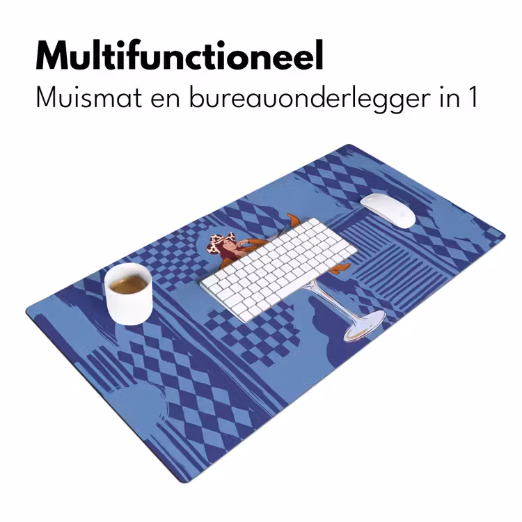 Bureau onderlegger - Vrouw - Martini glas - Abstract - Blauw - Kunst — 7