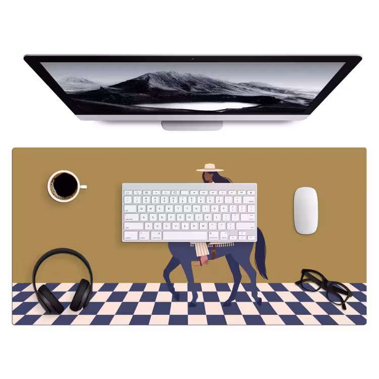 Bureau onderlegger - Vrouw - Paard - Rijden - Modern - Abstract — 4