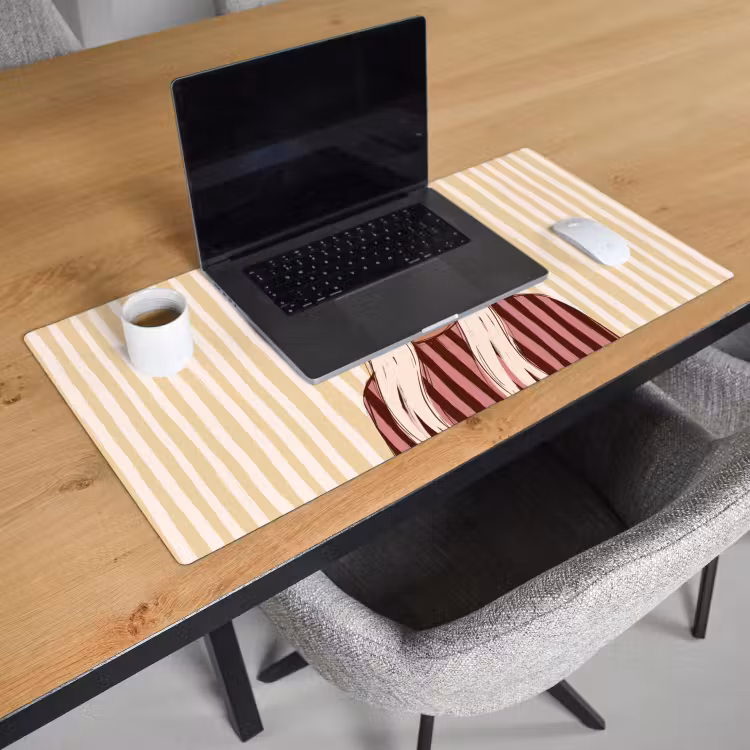 Bureau onderlegger - Vrouw - Portret - Illustratie - Modern - Roze — 3