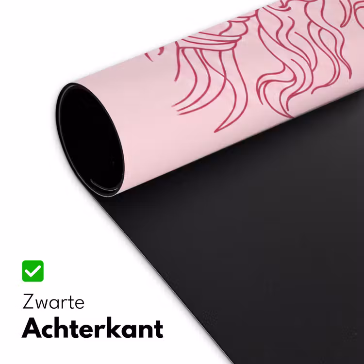 Bureau onderlegger - Vrouw - Portret - Klassiek - Line-art - Roze — 5