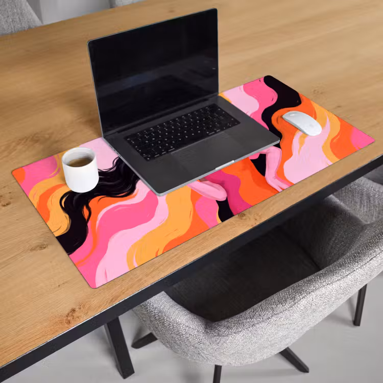 Bureau onderlegger - Vrouw - Portret - Kleurrijk - Modern - Kunst — 3
