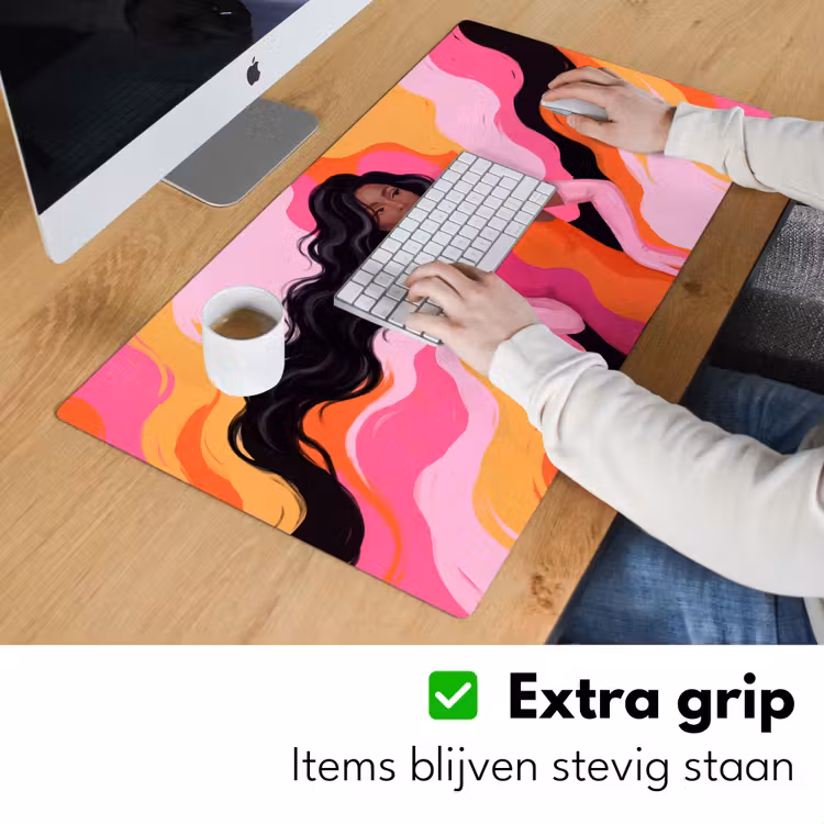 Bureau onderlegger - Vrouw - Portret - Kleurrijk - Modern - Kunst — 6