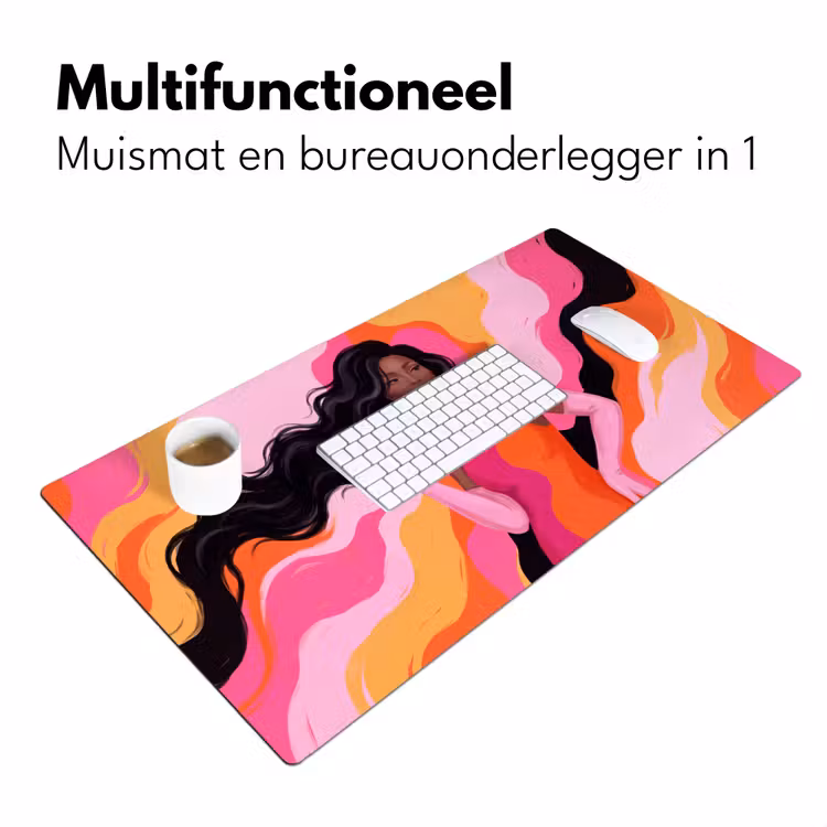 Bureau onderlegger - Vrouw - Portret - Kleurrijk - Modern - Kunst — 7