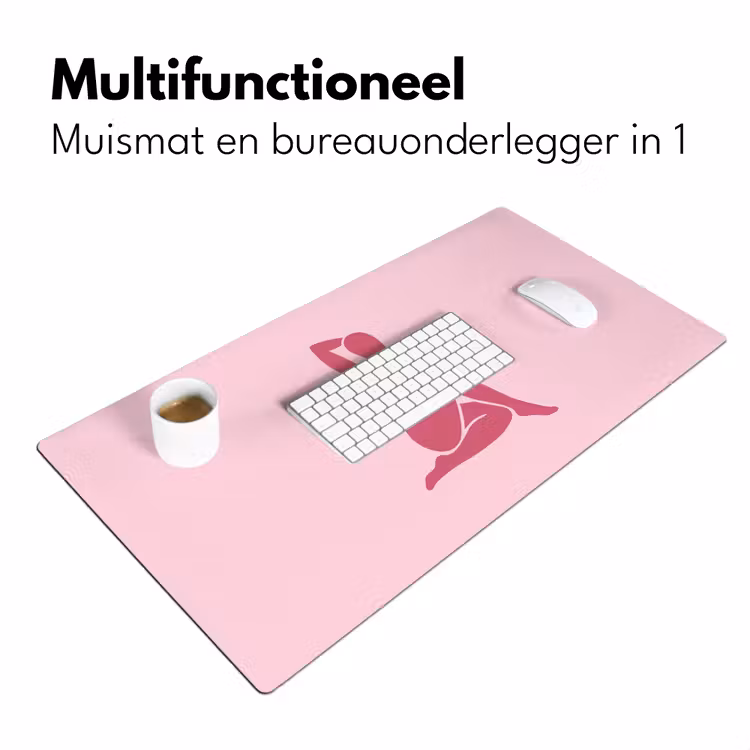 Bureau onderlegger - Vrouw - Silhouet - Abstract - Modern - Roze — 7