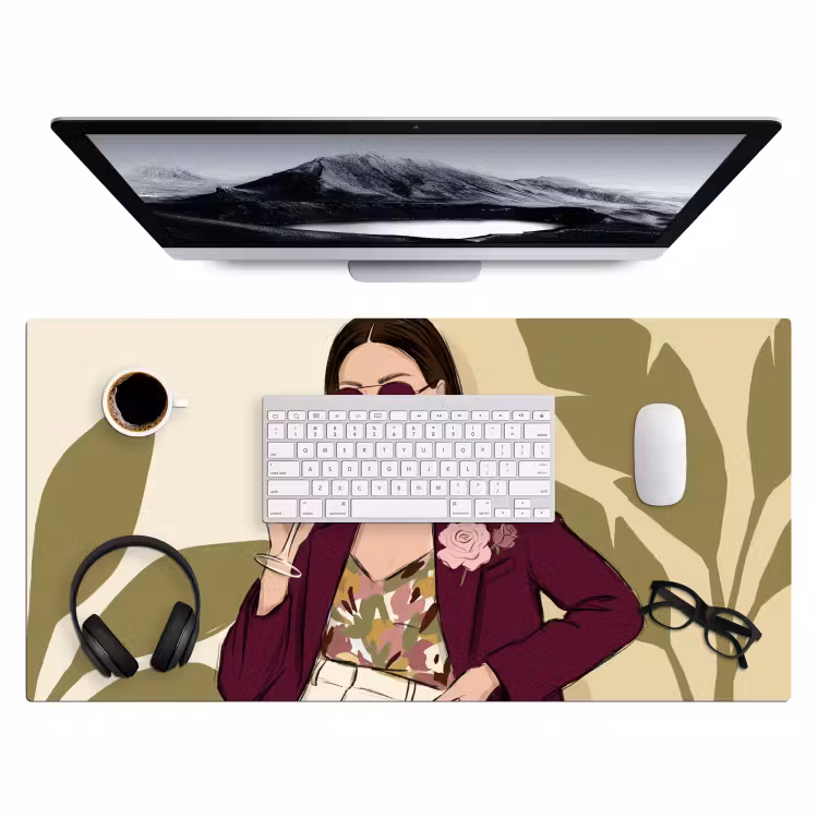 Bureau onderlegger - Vrouw - Wijn - Portret - Mode - Modern — 4