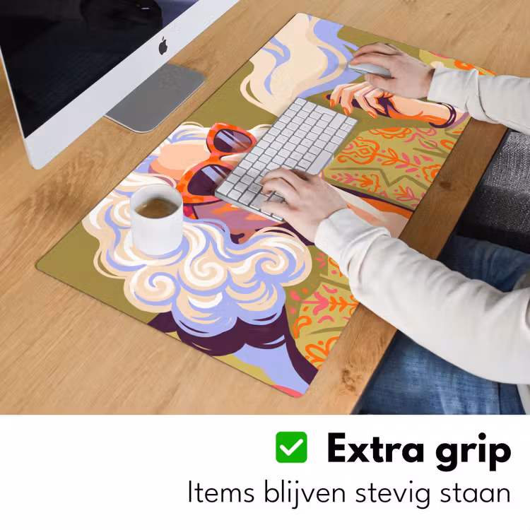 Bureau onderlegger - Vrouw - Zonnebril - Portret - Modern - Kleurrijk — 6
