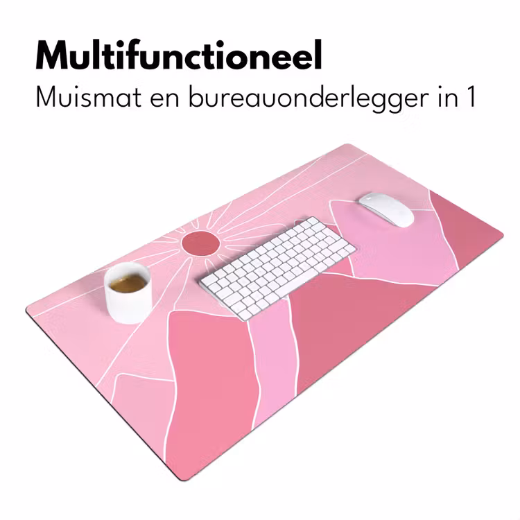 Bureau onderlegger - Zon - Bergen - Natuur - Abstract - Roze — 7