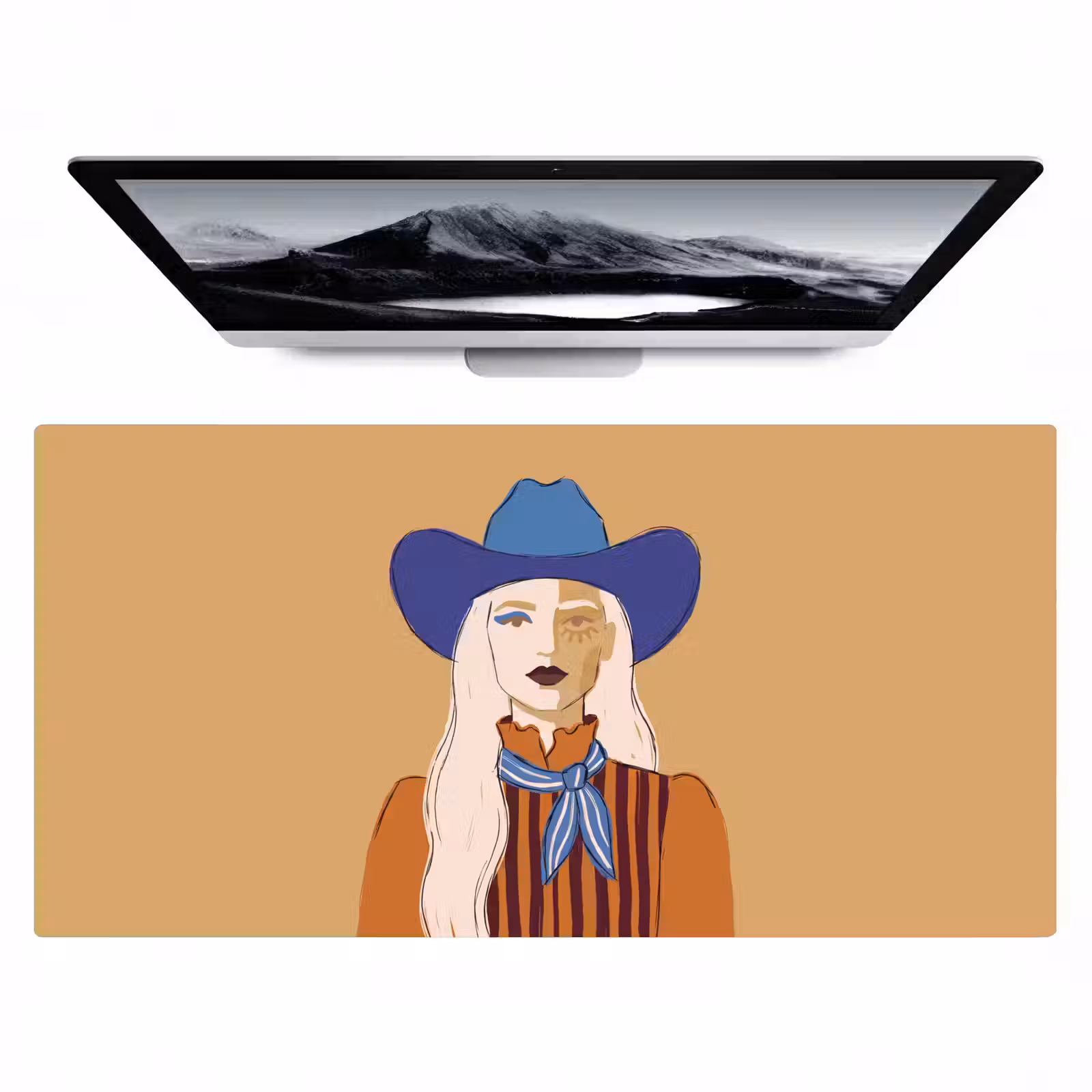 Bureau onderlegger - Vrouw - Portret - Abstract - Kleurrijk - Modern — 1