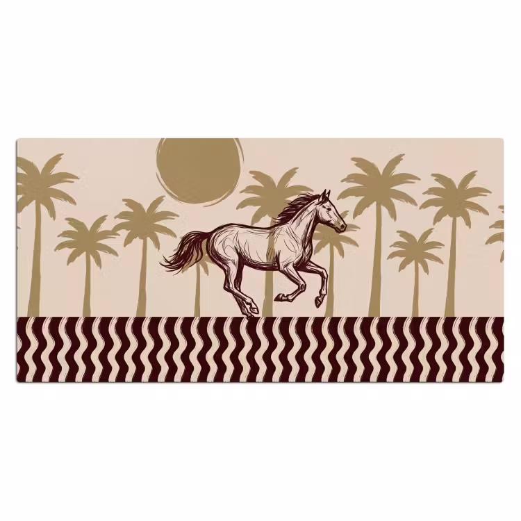 Bureau onderlegger - Paard - Galopperend - Woestijn - Illustratie — 2
