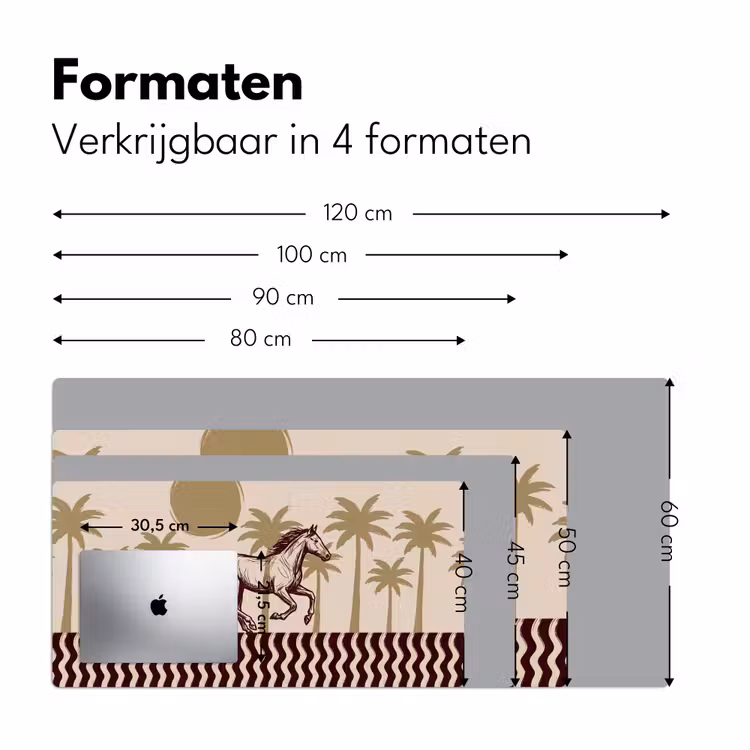 Bureau onderlegger - Paard - Galopperend - Woestijn - Illustratie — 8