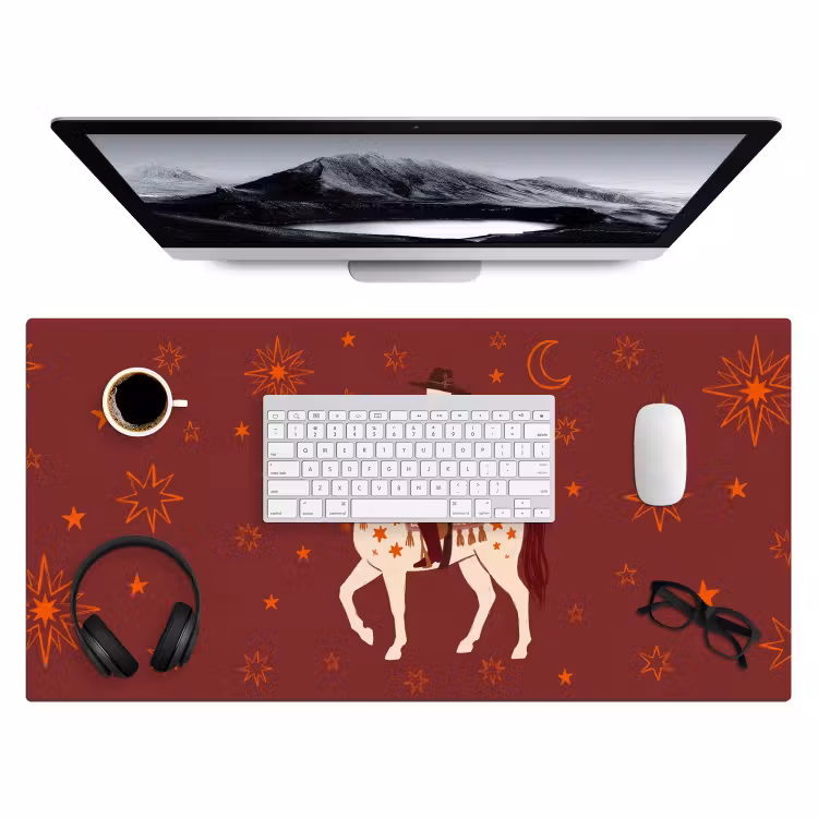 Bureau onderlegger - Paard - Ruiter - Sterren - Nacht - Illustratie — 4