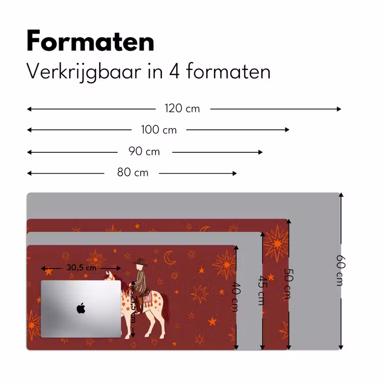 Bureau onderlegger - Paard - Ruiter - Sterren - Nacht - Illustratie — 8