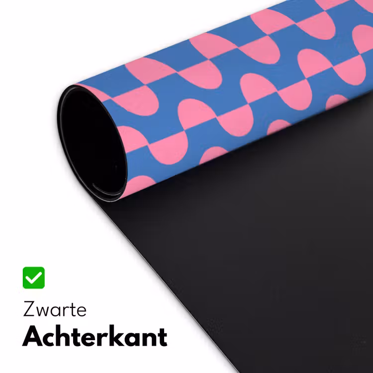 Bureau onderlegger - Patroon - Halve cirkels - Abstract - Modern - Roze - Blauw — 5