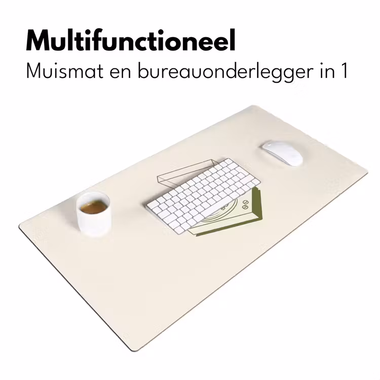 Bureau onderlegger - Platenspeler - Vinyl - Muziek - Minimalistisch - Groen — 7