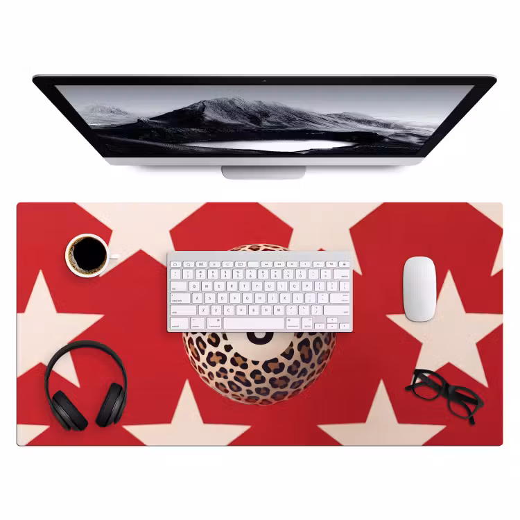 Bureau onderlegger - Spel - Dierenprint - Nummer 8 - Modern - Rood — 4