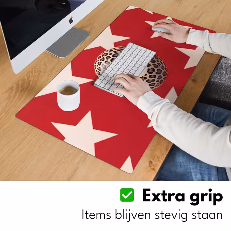 Bureau onderlegger - Spel - Dierenprint - Nummer 8 - Modern - Rood — 6