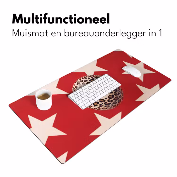Bureau onderlegger - Spel - Dierenprint - Nummer 8 - Modern - Rood — 7
