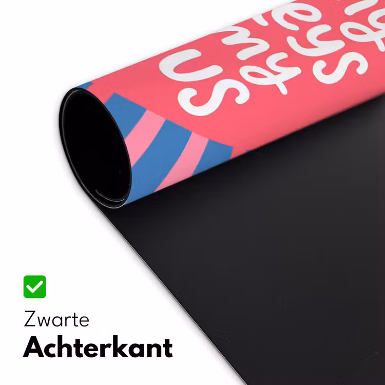 Bureau onderlegger - Spreuk - Grafisch - Abstract - Roze - Blauw — 5