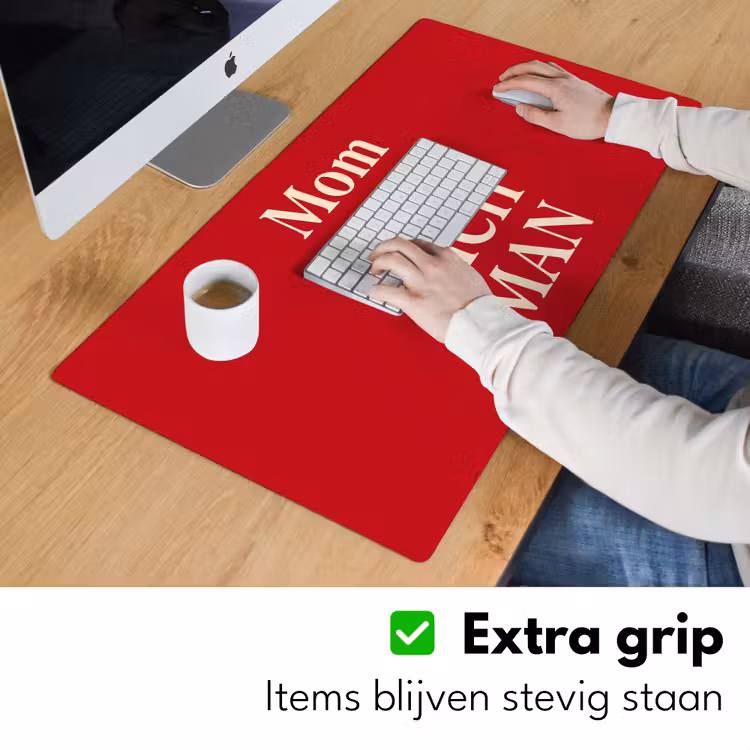 Bureau onderlegger - Tekst - Rijkdom - Motivatie - Rood - Modern — 6