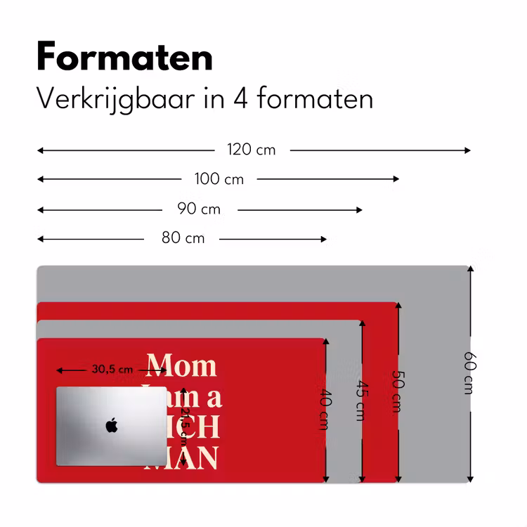 Bureau onderlegger - Tekst - Rijkdom - Motivatie - Rood - Modern — 8