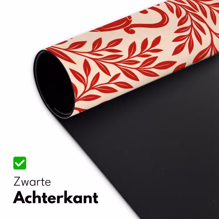 Bureau onderlegger - Vaas - Planten - Decoratie - Abstract - Rood — 5