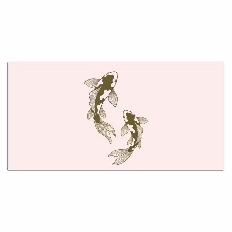 Bureau onderlegger - Vis - Zwemmend - Groen - Abstract - Dieren — 2