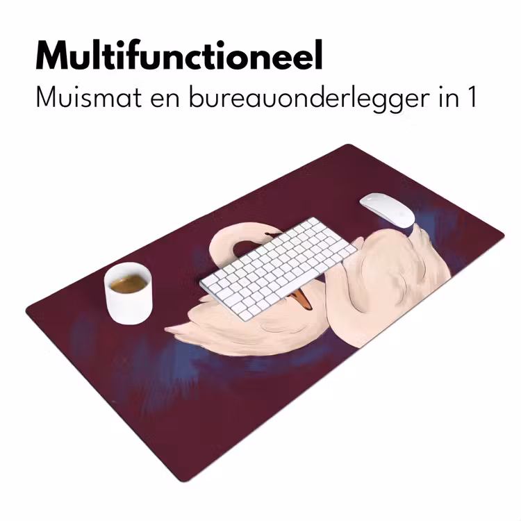 Bureau onderlegger - Vogel - Koppel - Liefde - Abstract - Wit — 7