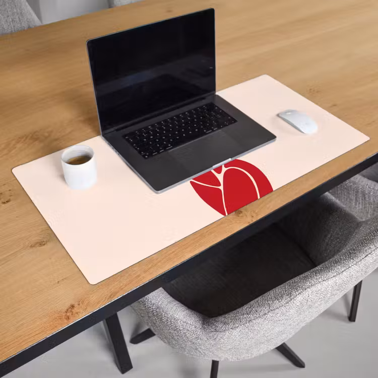 Bureau onderlegger - Vrouw - Figuur - Abstract - Modern - Rood — 3