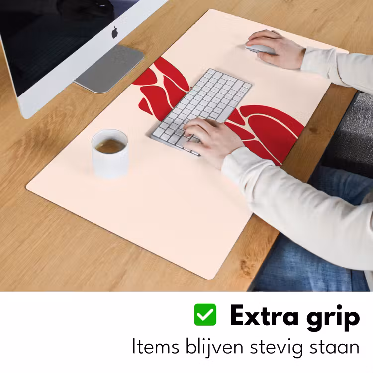 Bureau onderlegger - Vrouw - Figuur - Abstract - Modern - Rood — 6