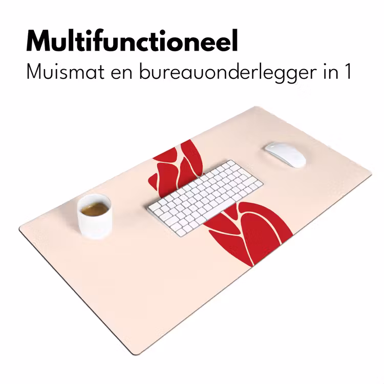 Bureau onderlegger - Vrouw - Figuur - Abstract - Modern - Rood — 7