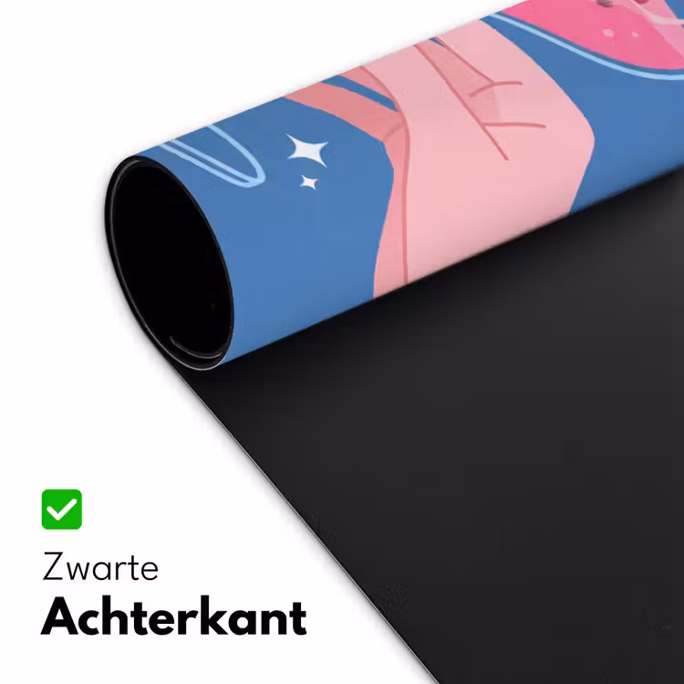 Bureau onderlegger - Vrouw - Glas - Abstract - Roze - Blauw — 5