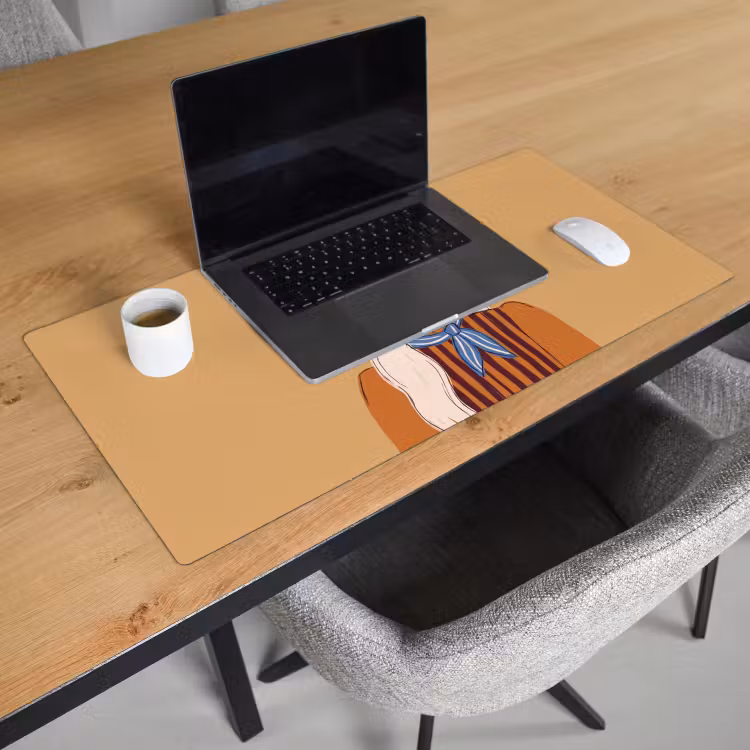 Bureau onderlegger - Vrouw - Portret - Abstract - Kleurrijk - Modern — 3