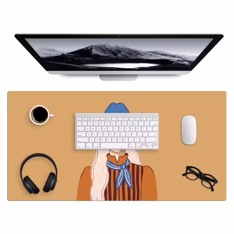 Bureau onderlegger - Vrouw - Portret - Abstract - Kleurrijk - Modern — 4