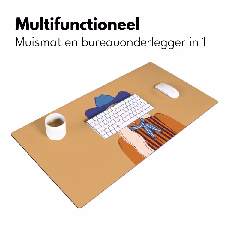 Bureau onderlegger - Vrouw - Portret - Abstract - Kleurrijk - Modern — 7