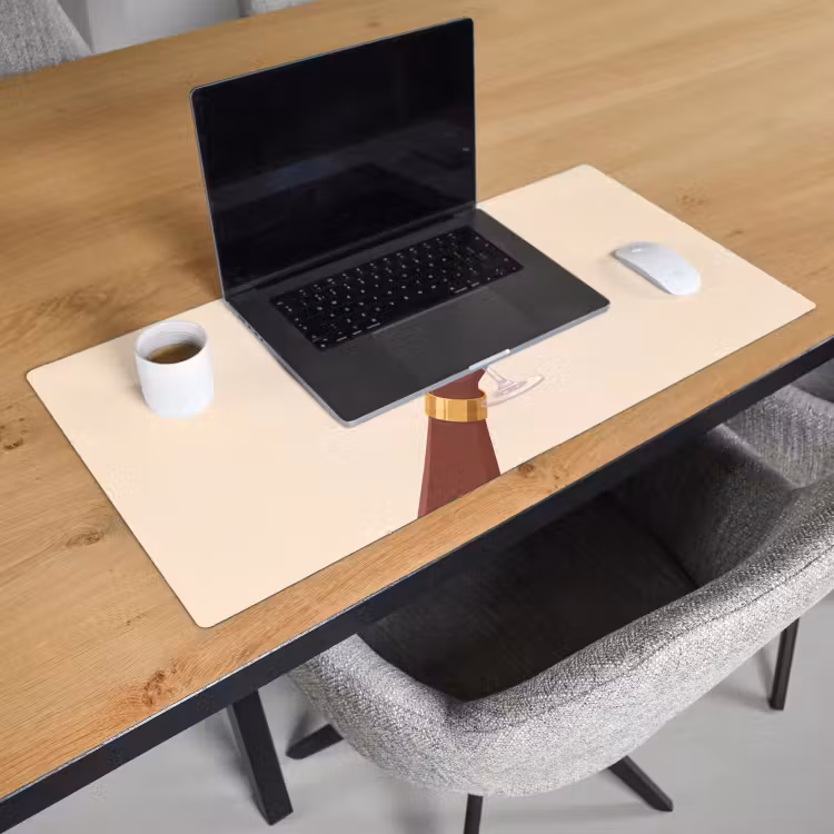 Bureau onderlegger - Vrouw - Wijn - Glas - Illustratie - Rood — 3