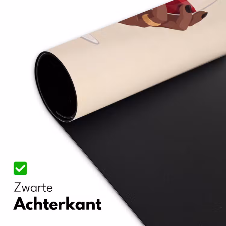 Bureau onderlegger - Vrouw - Wijn - Glas - Illustratie - Rood — 5